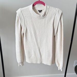 Who What Wear Ribbed Cream Sweater